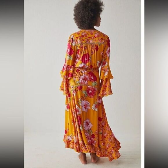 New Free People x Intimately Penny Printed Maxi Bodysuit - Picture 2 of 3